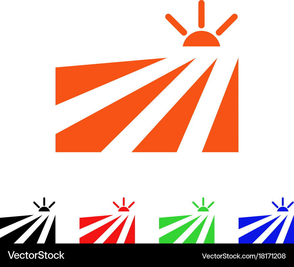 Field sunset icon Royalty Free Vector Image - VectorStock