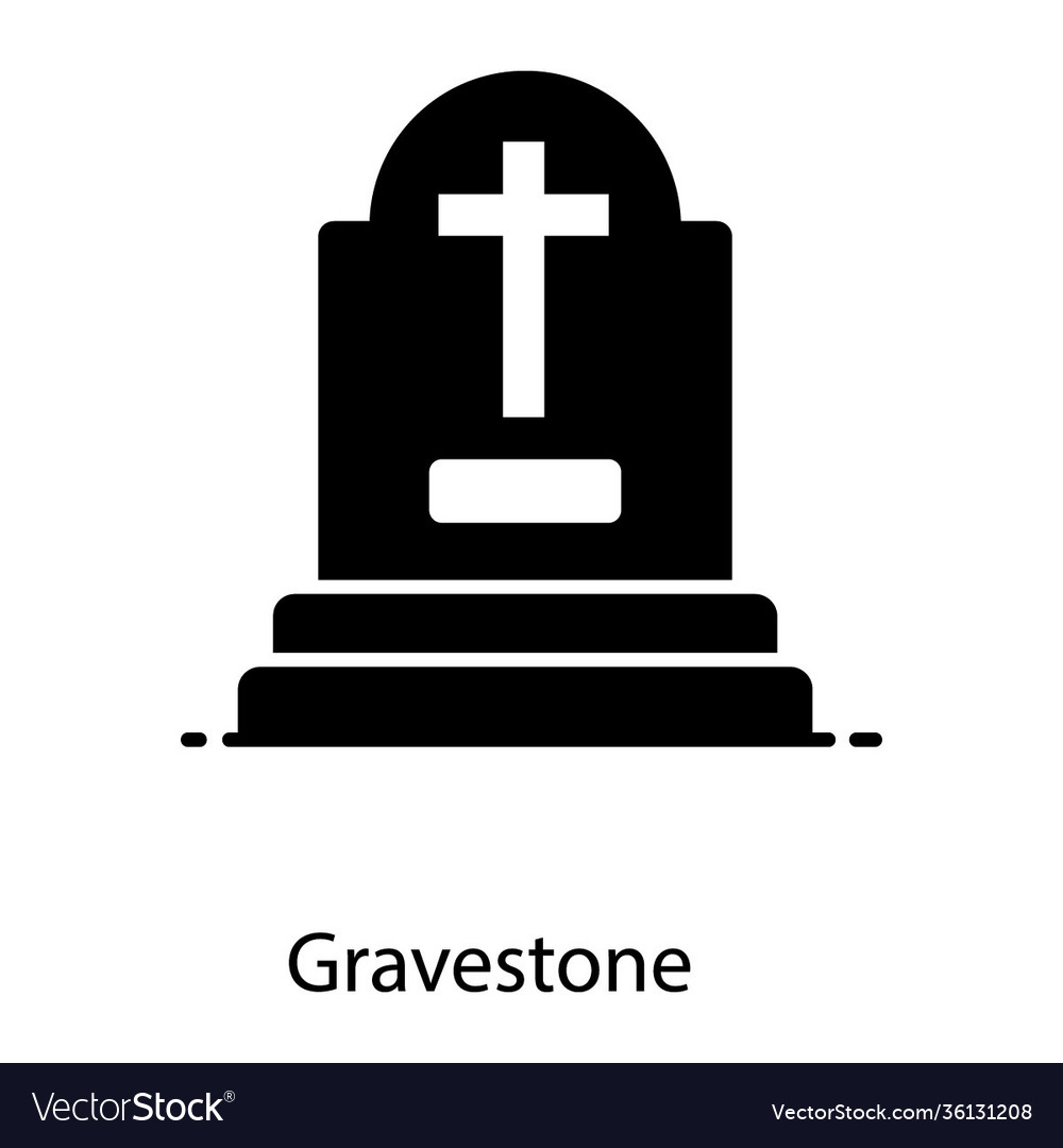 Gravestone Royalty Free Vector Image - VectorStock