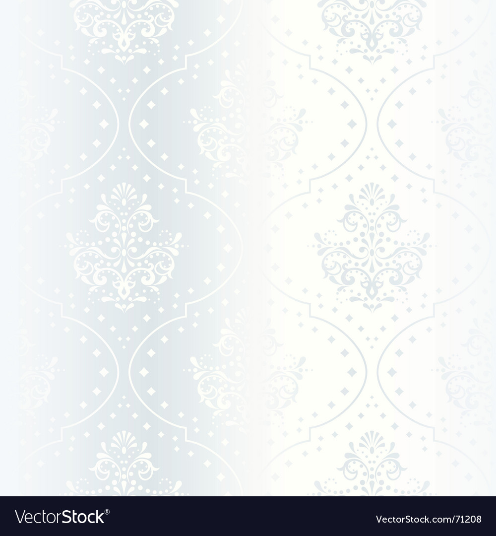 Intricate white satin wedding pattern Royalty Free Vector