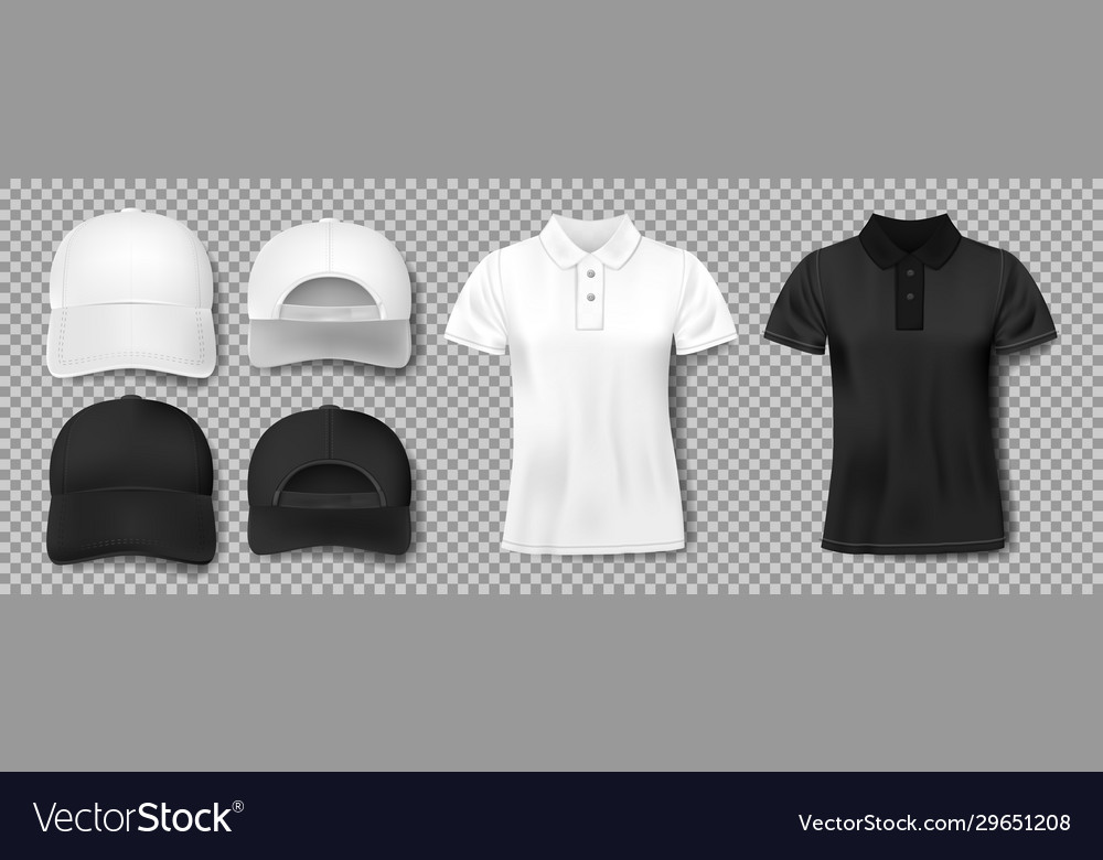 Set sports wear template black and white vector image Set sports wear template black and white