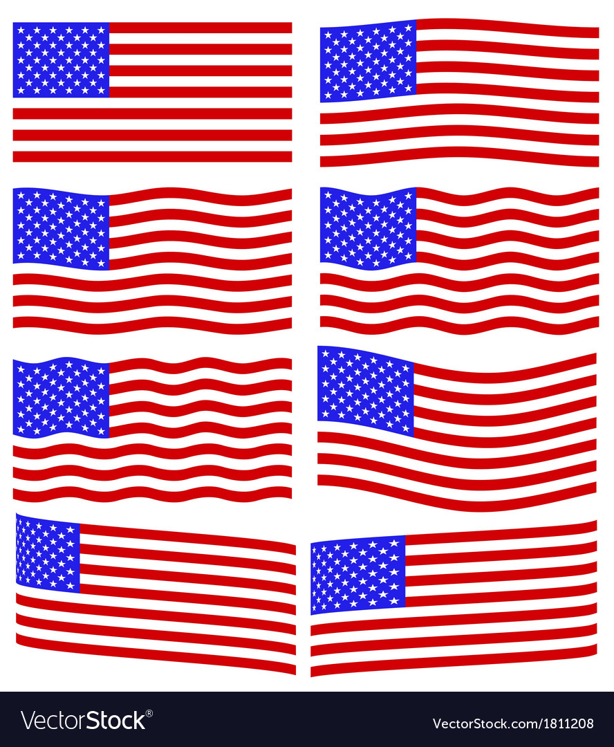 Usa flag set