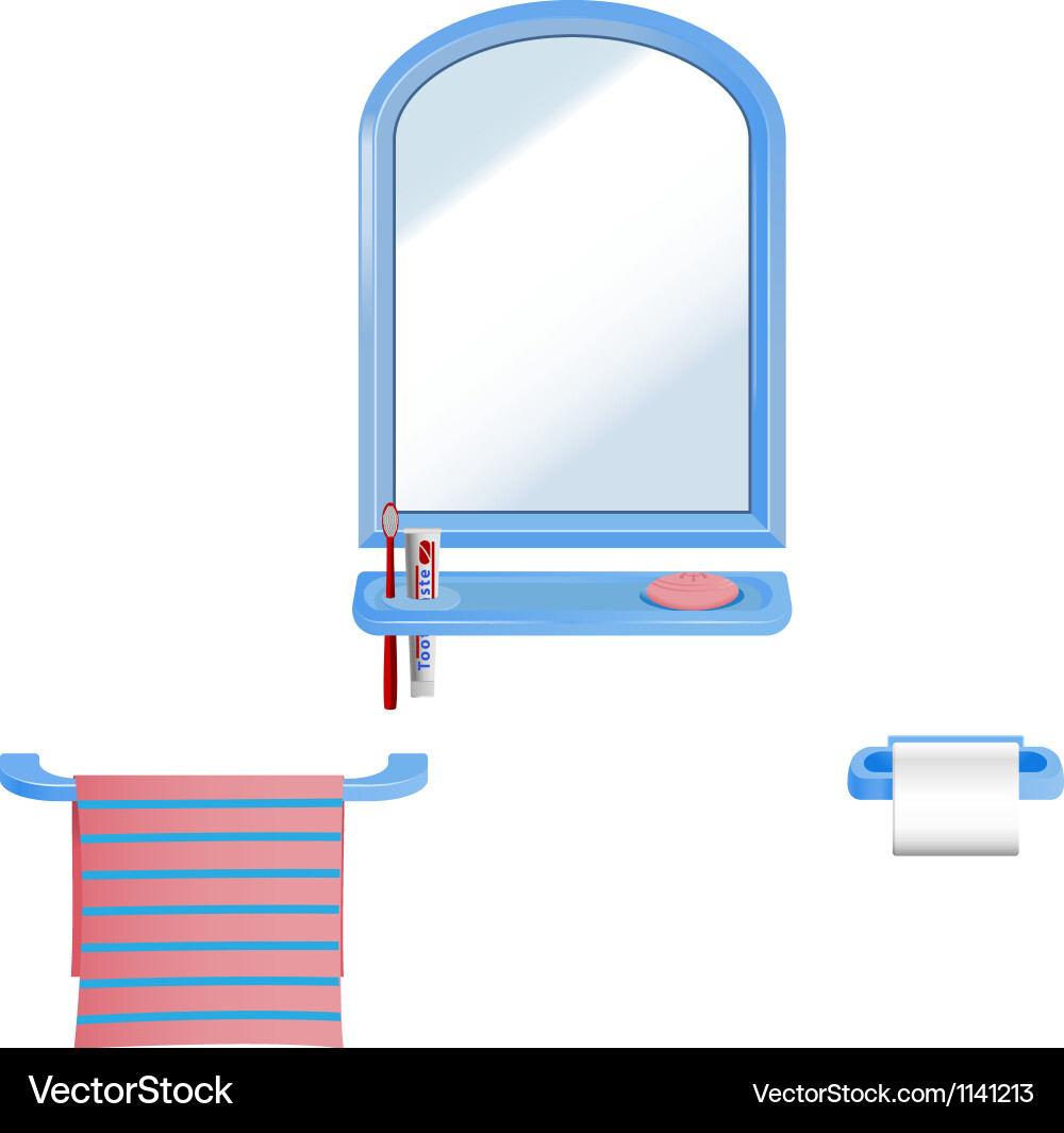 Bathroom set Royalty Free Vector Image - VectorStock