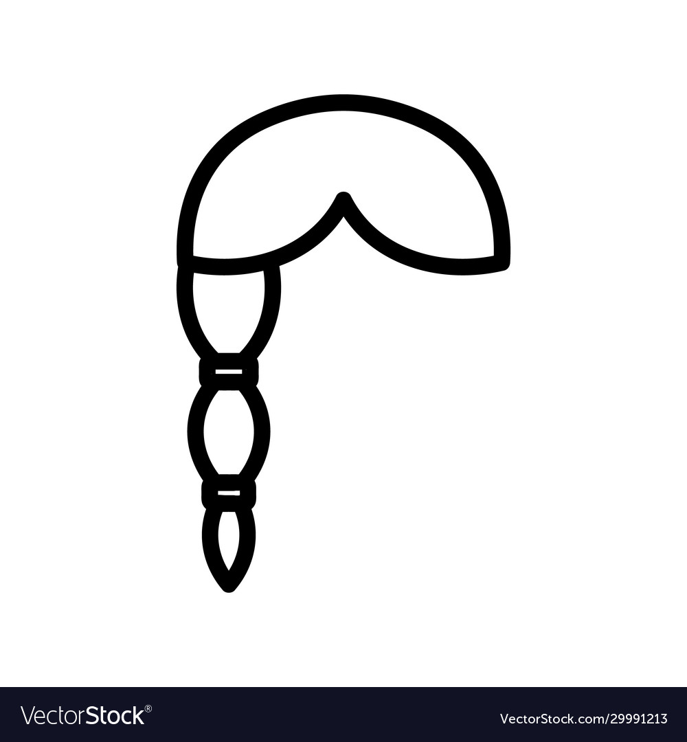 Braid icon isolated contour symbol Royalty Free Vector Image