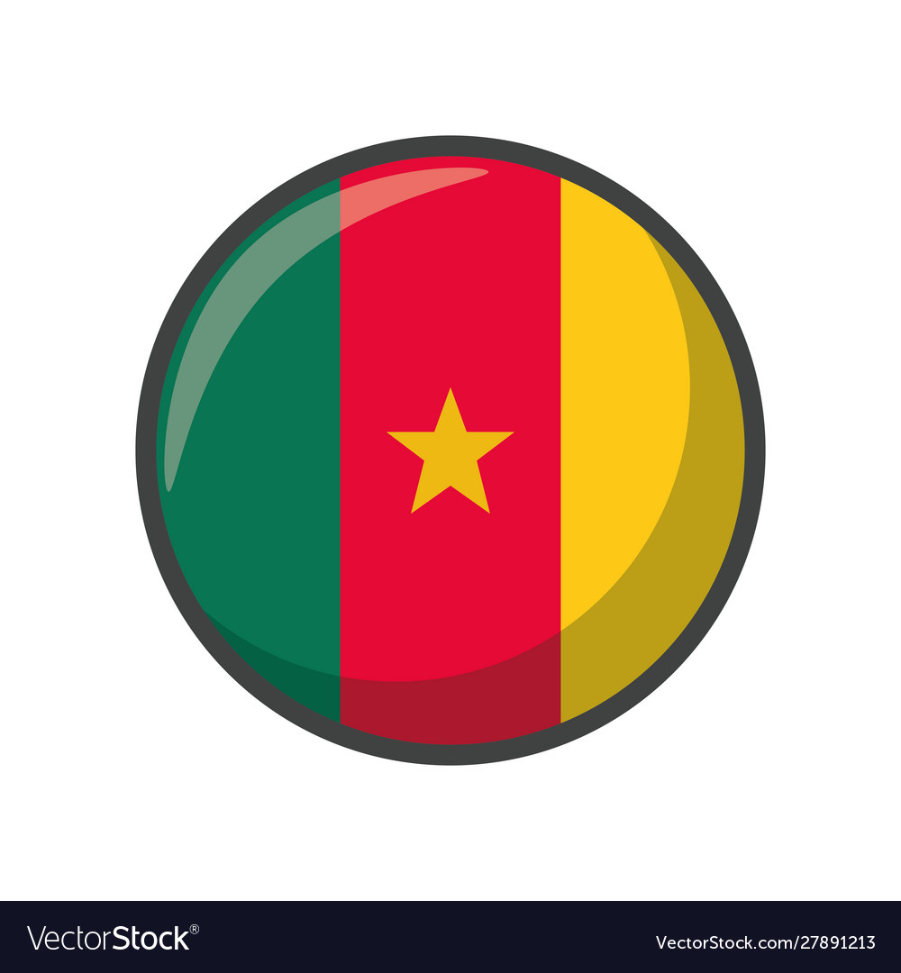 Isolated cameroon flag icon block design