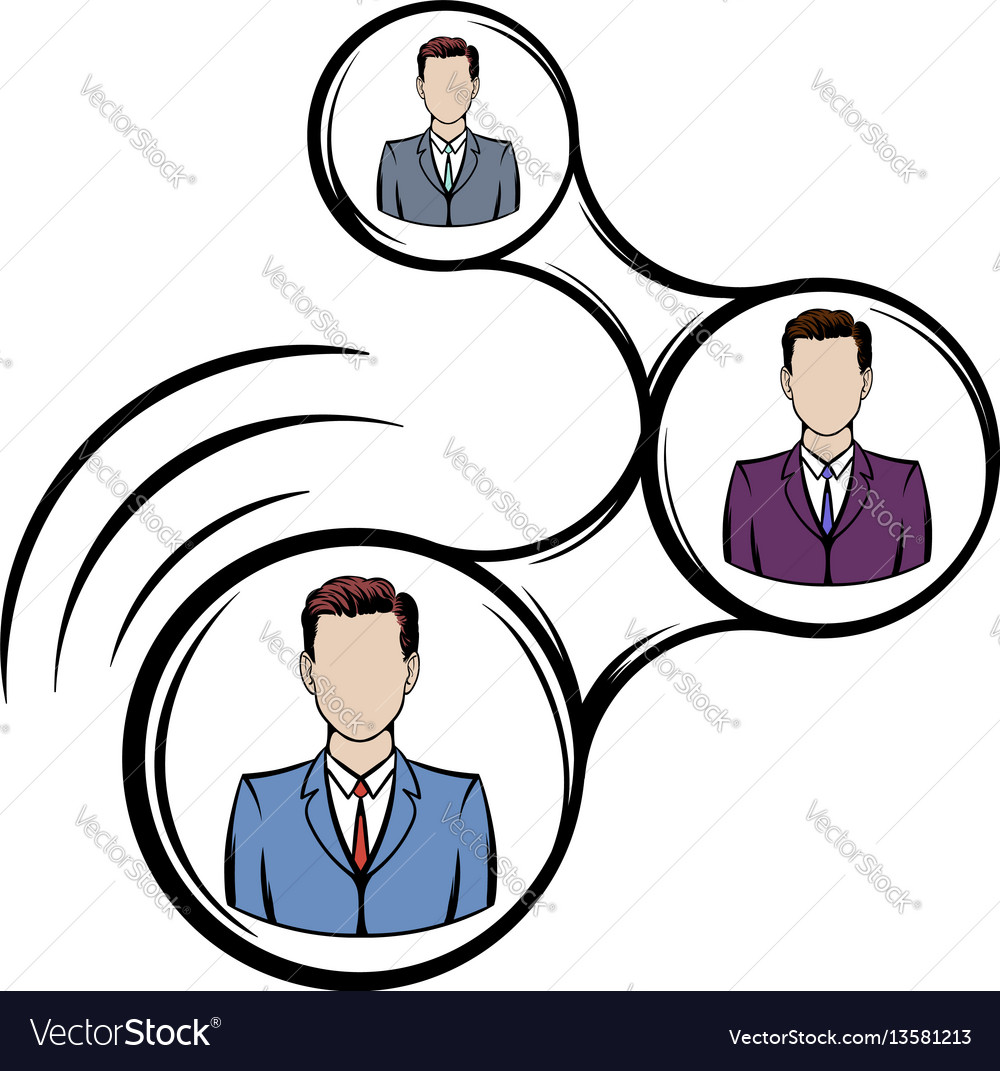 Connections between. Connection between people.