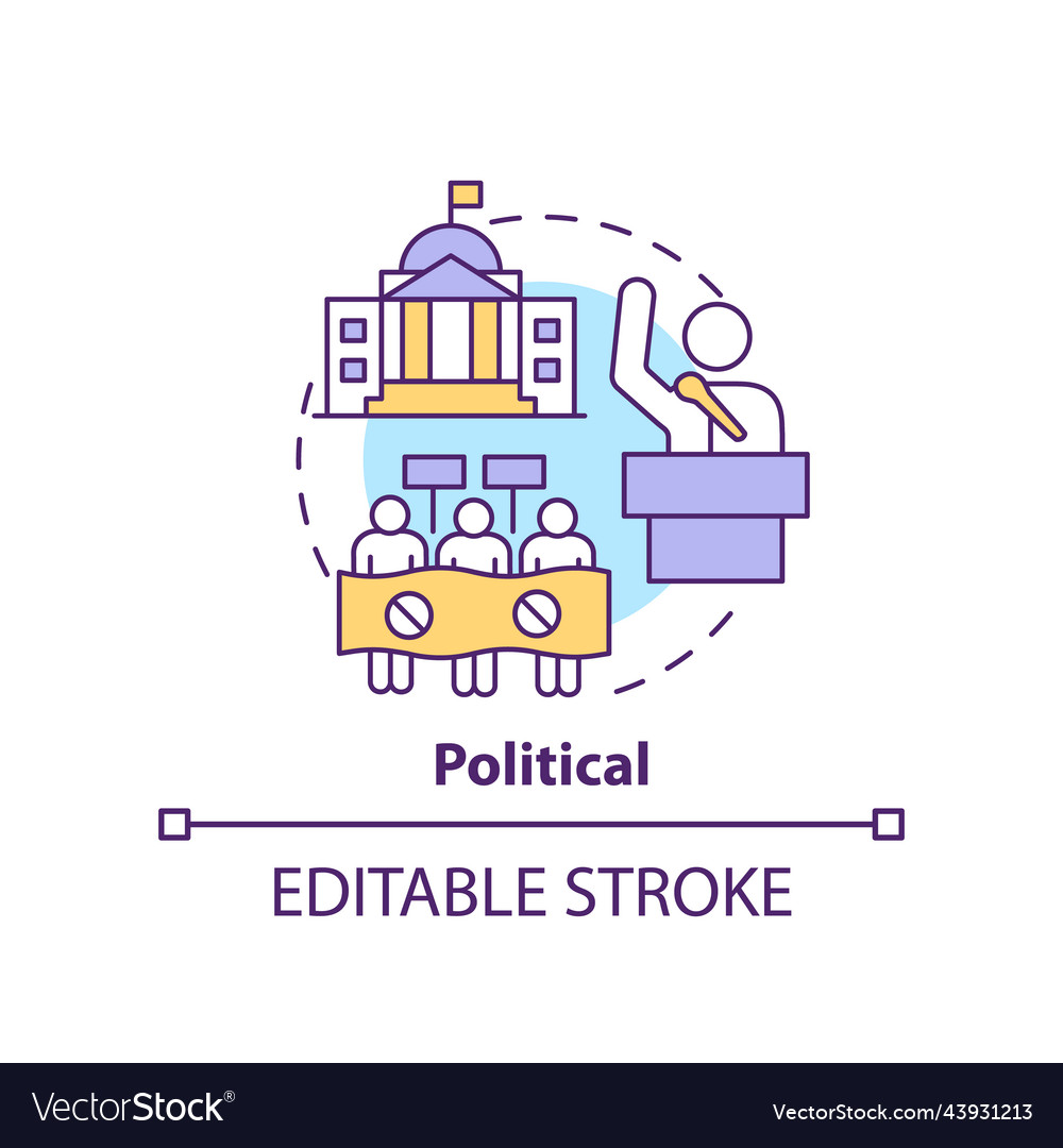 Political concept icon Royalty Free Vector Image