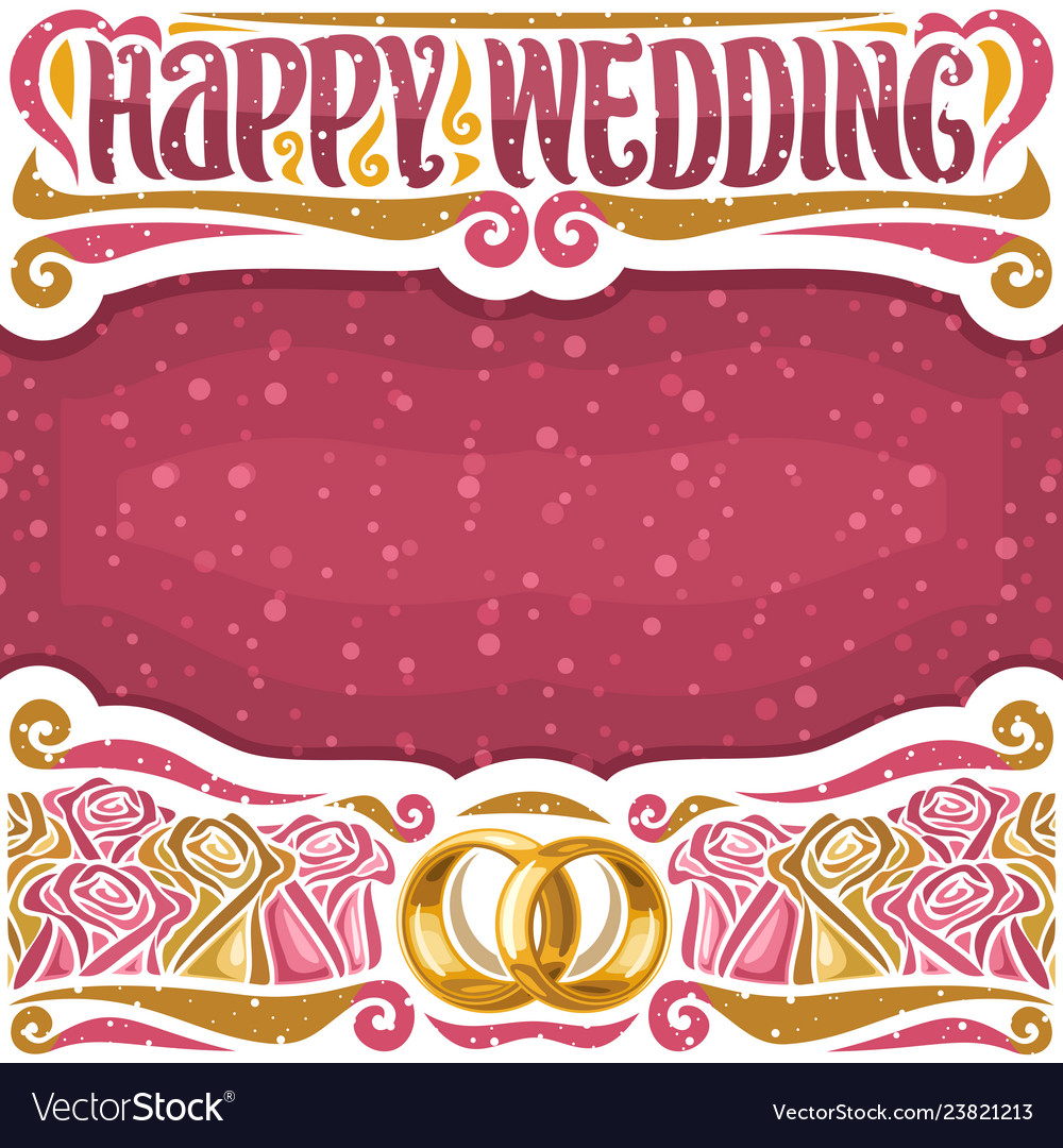 Poster for wedding Royalty Free Vector Image - VectorStock