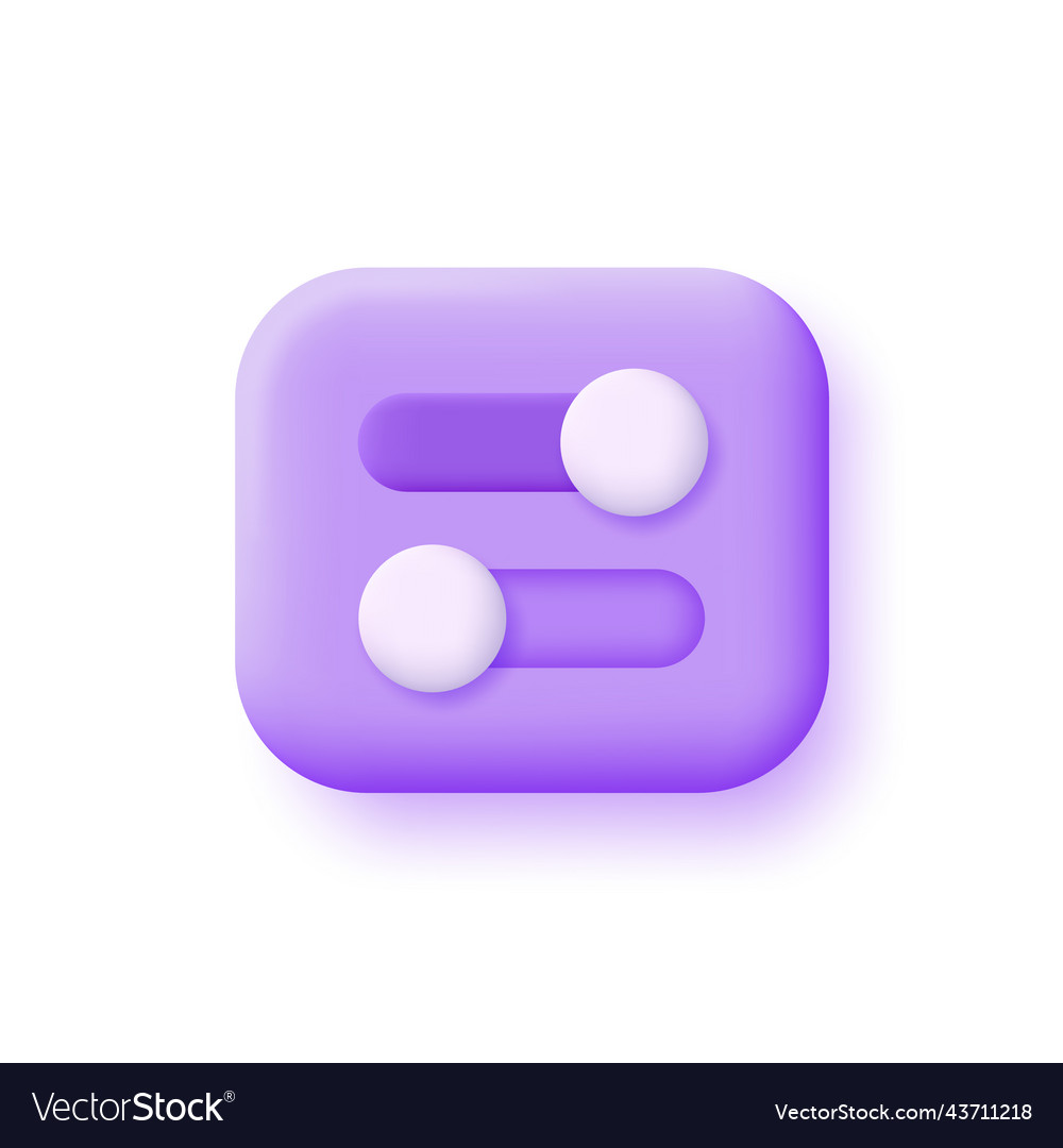 3d on and off toggle switch button Royalty Free Vector Image