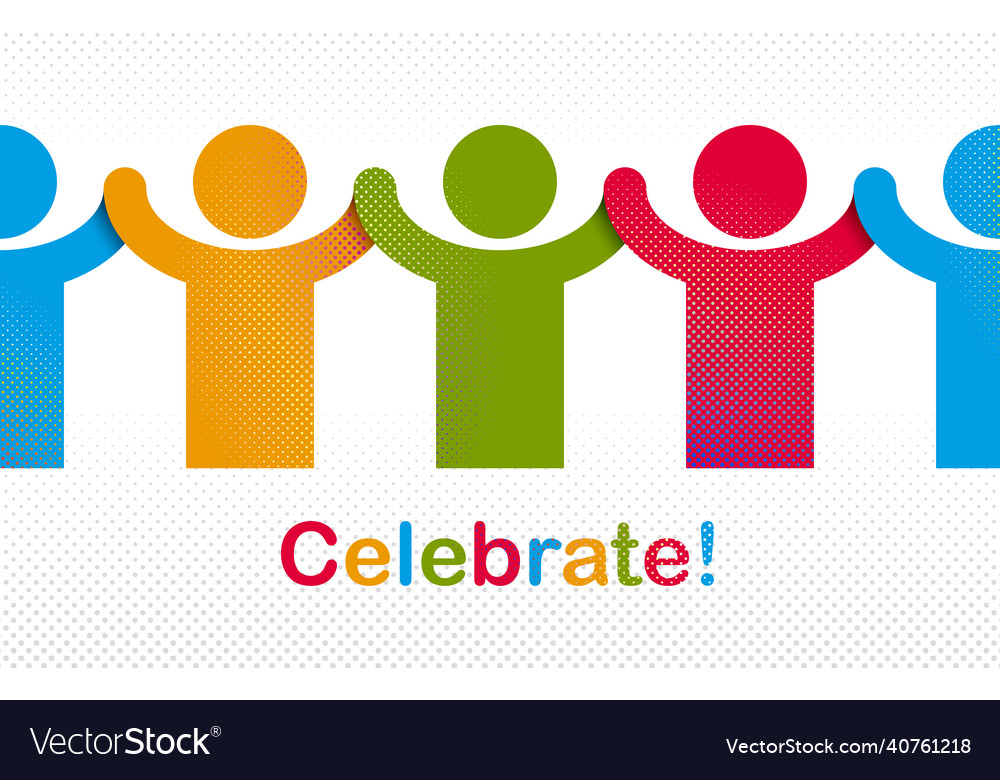 Celebrating people concept simple or icon Vector Image