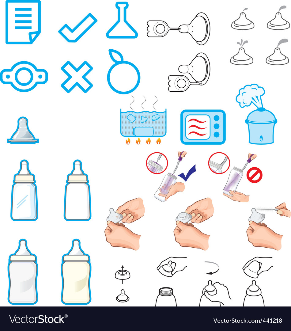 Nursery Accessories Royalty Free Vector Image Vectorstock Nursery Accessories Vector Image