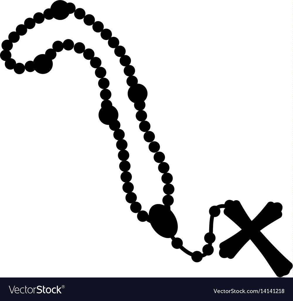 Rosary catholic faith Royalty Free Vector Image