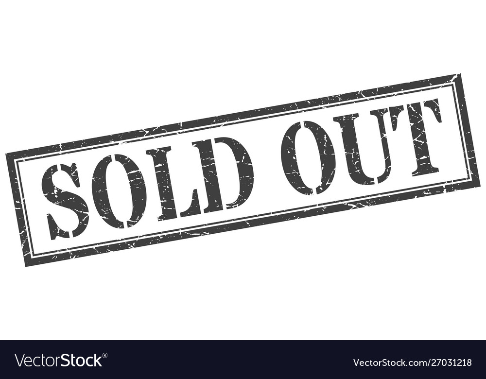 Sold out stamp square grunge sign Royalty Free Vector Image