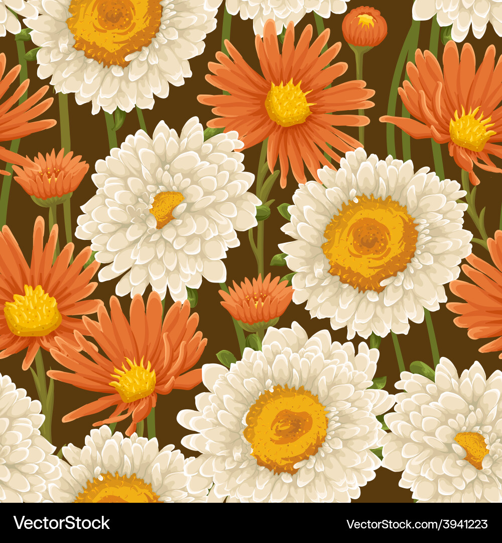 Floral seamless patterns Royalty Free Vector Image
