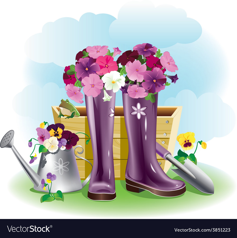 flower gumboots