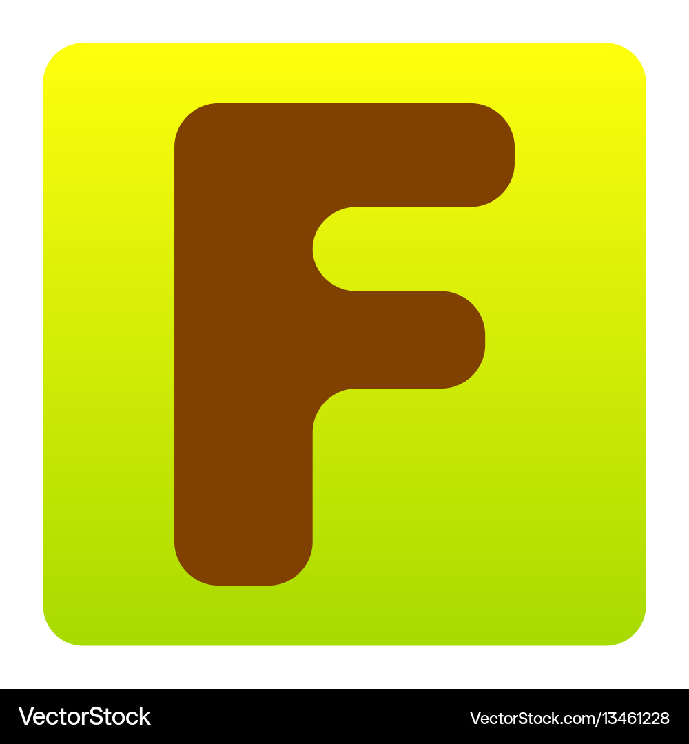 Letter f sign design template element Royalty Free Vector