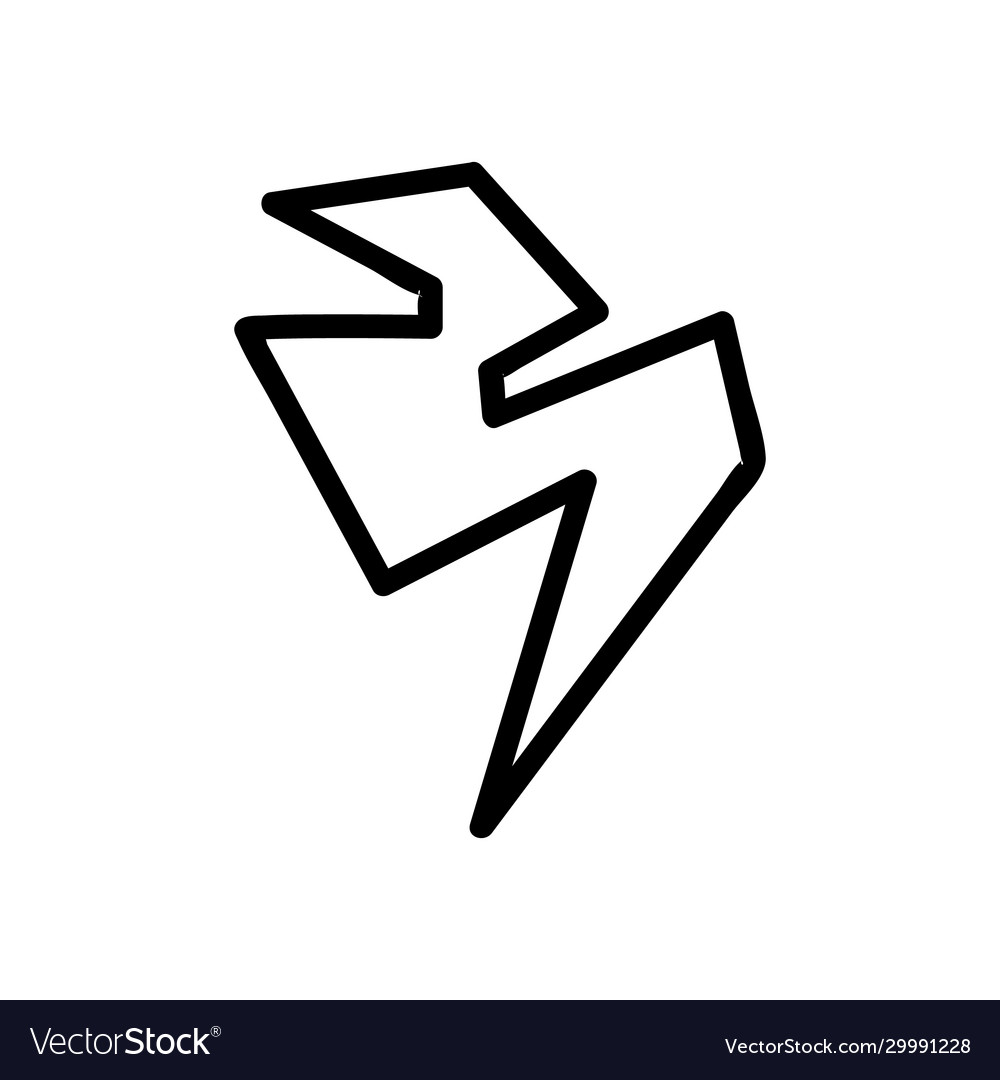 Lightning Icon Isolated Contour Symbol Royalty Free Vector