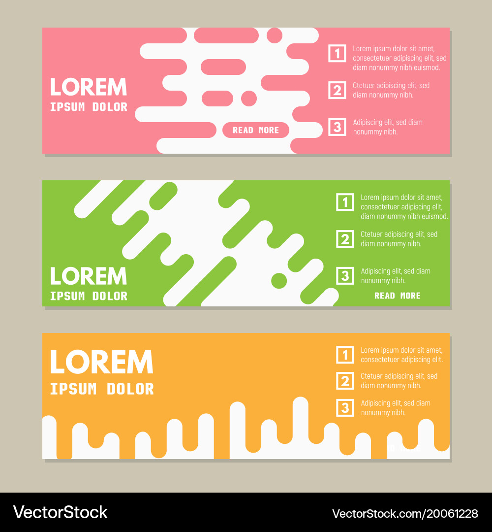 Set banners Royalty Free Vector Image - VectorStock