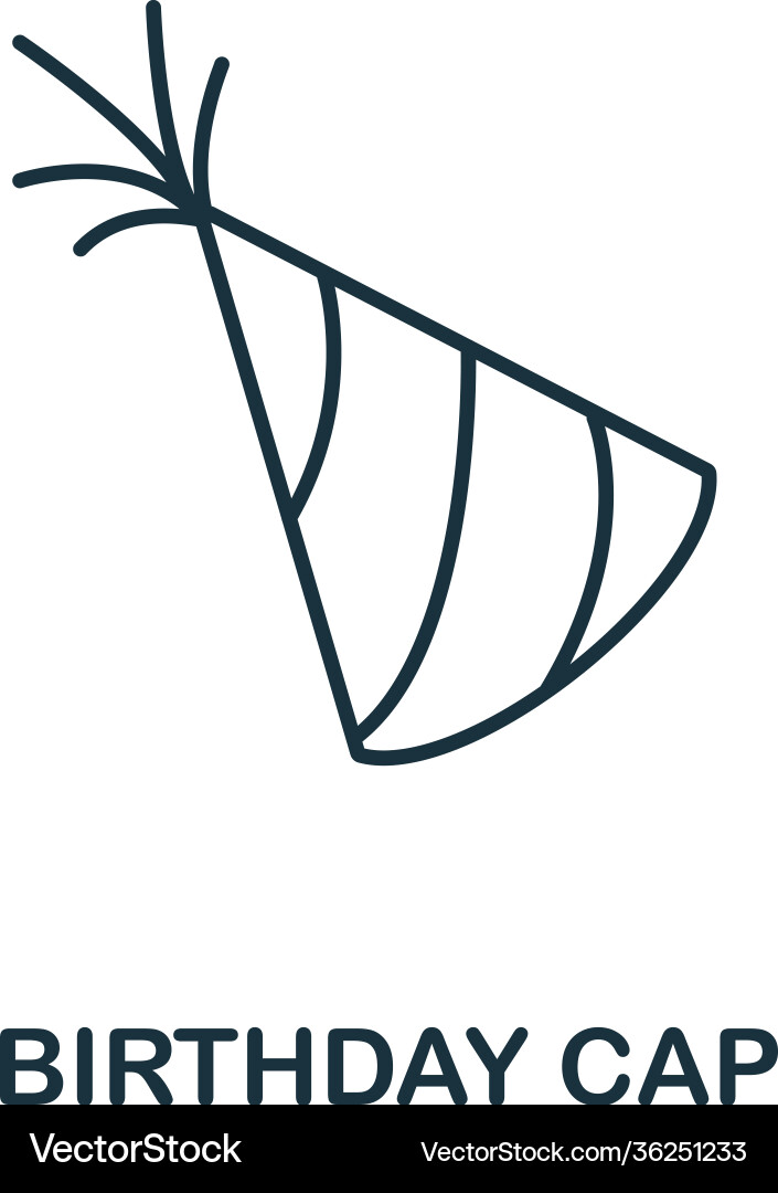 Birthday cap icon from party collection simple Vector Image