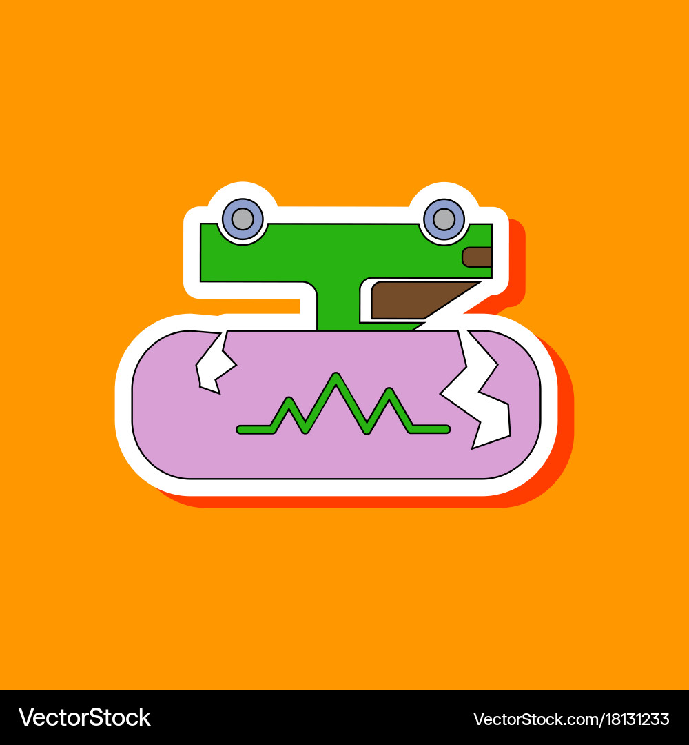 Paper sticker on stylish background natural Vector Image