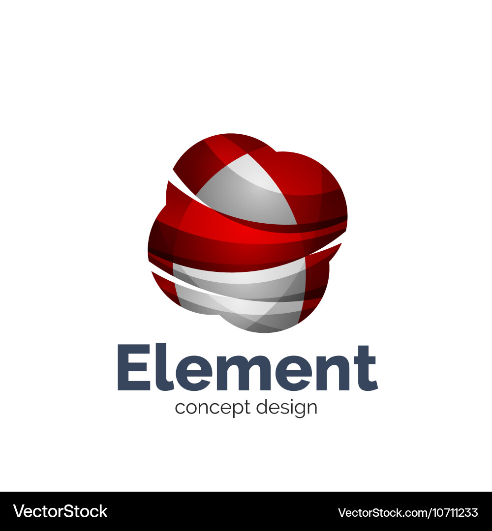 Sphere abstract logo template Royalty Free Vector Image