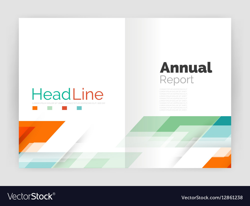 Geometric business annual report templates modern Vector Image