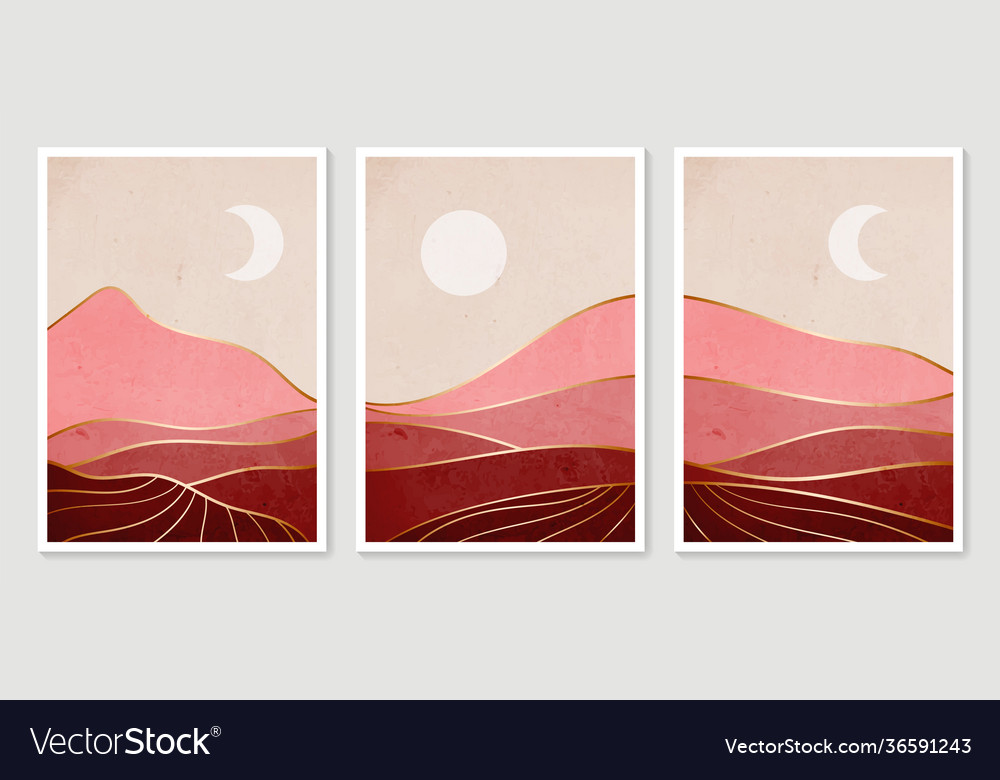 Collection Modern Minimalist Art Print Abstract Vector Image