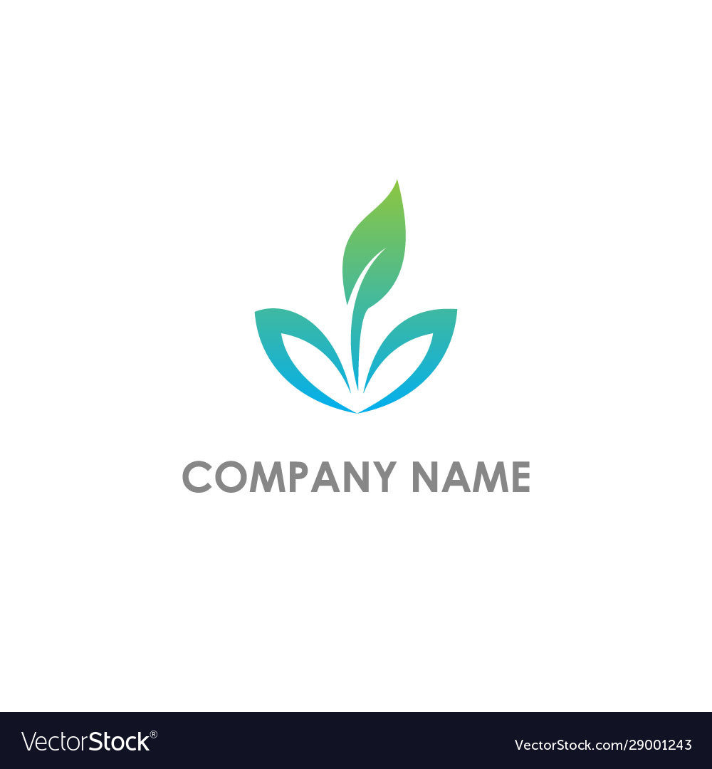 Green leaf eco nature logo Royalty Free Vector Image