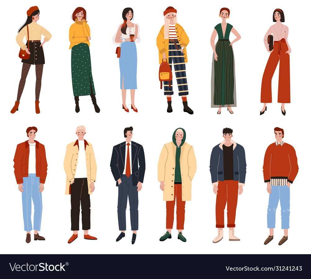 People cartoon characters isolated on white Vector Image People cartoon characters isolated on white Vector Image