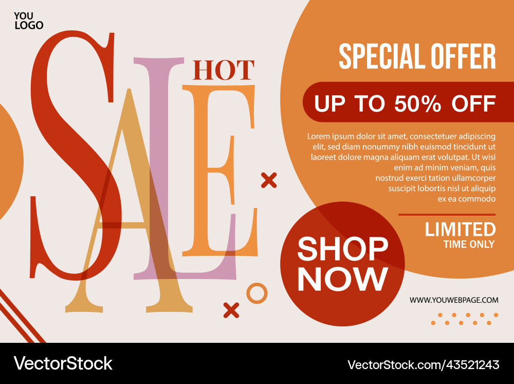 Summer and spring sale banner design template Vector Image