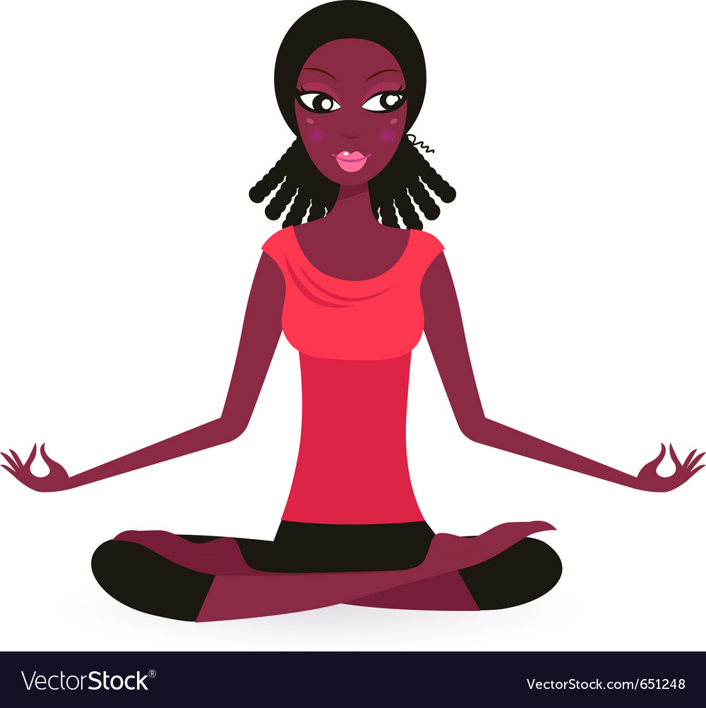 Yoga lotus pose Royalty Free Vector Image - VectorStock