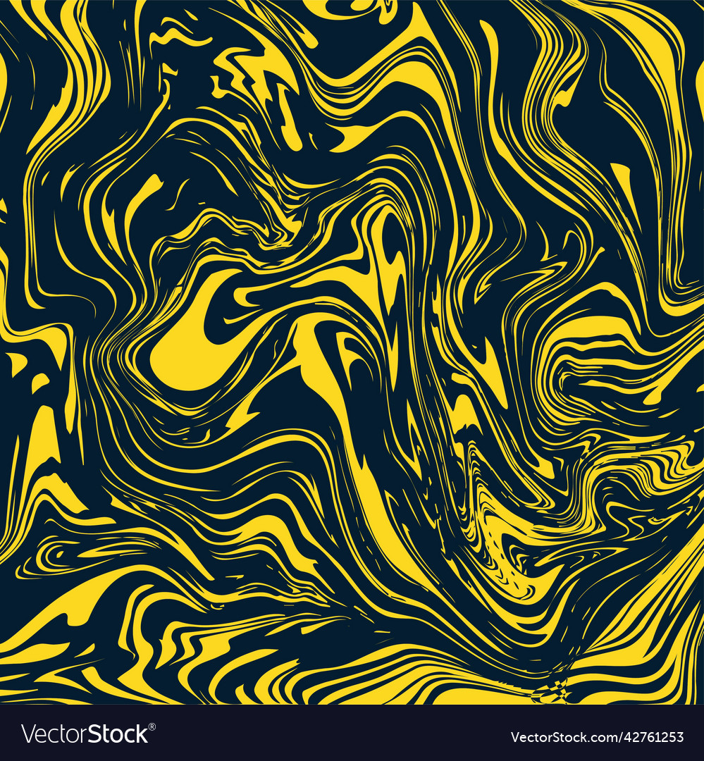 Blue and yellow liquid swirl pattern Royalty Free Vector