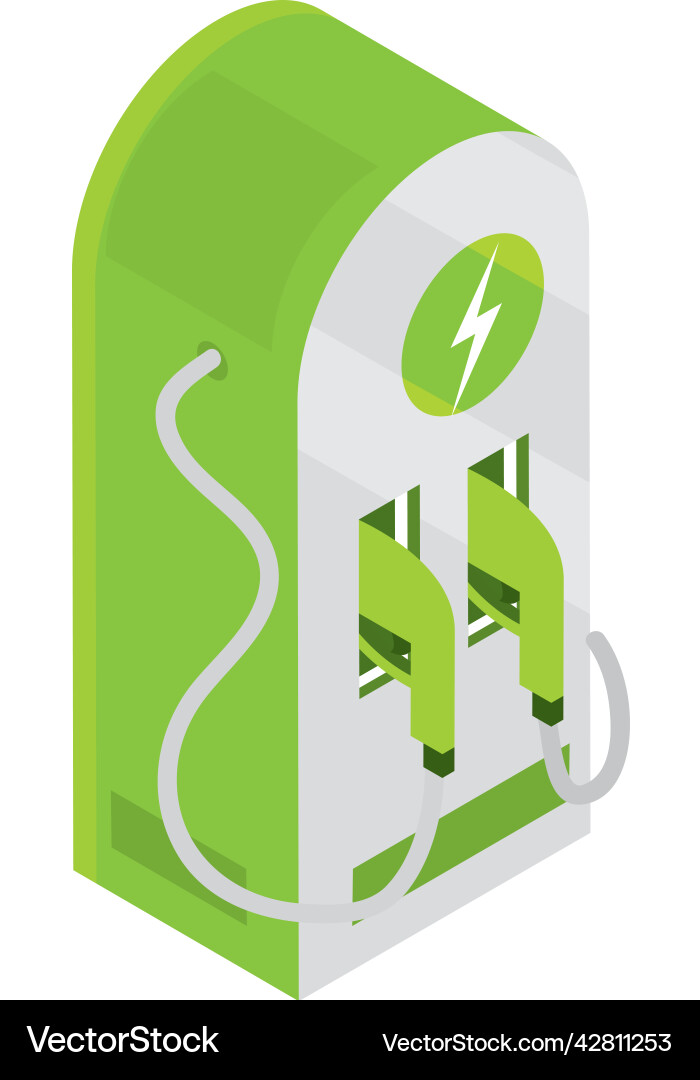 Charging station for electric vehicle Royalty Free Vector