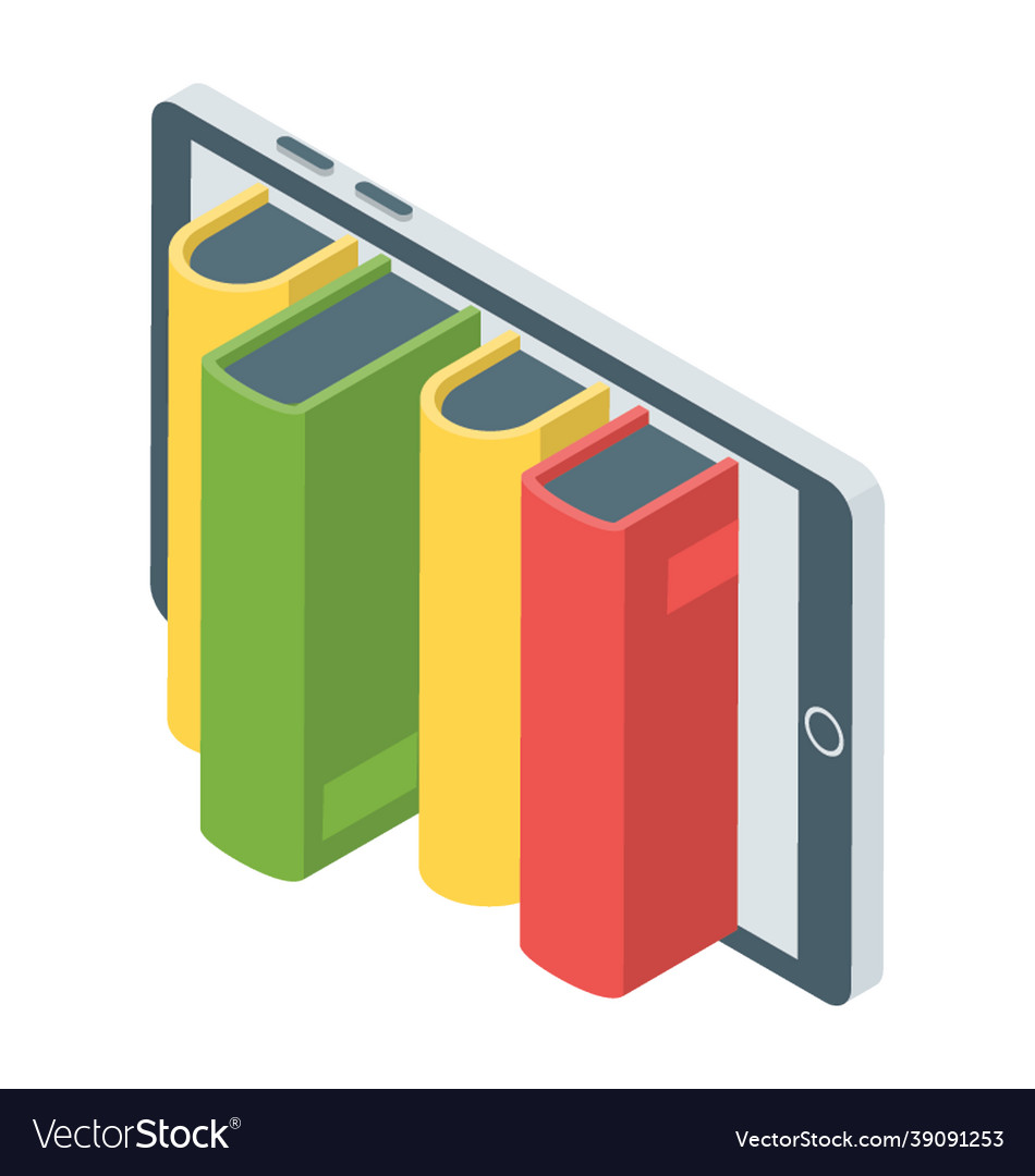 Digital library Royalty Free Vector Image - VectorStock