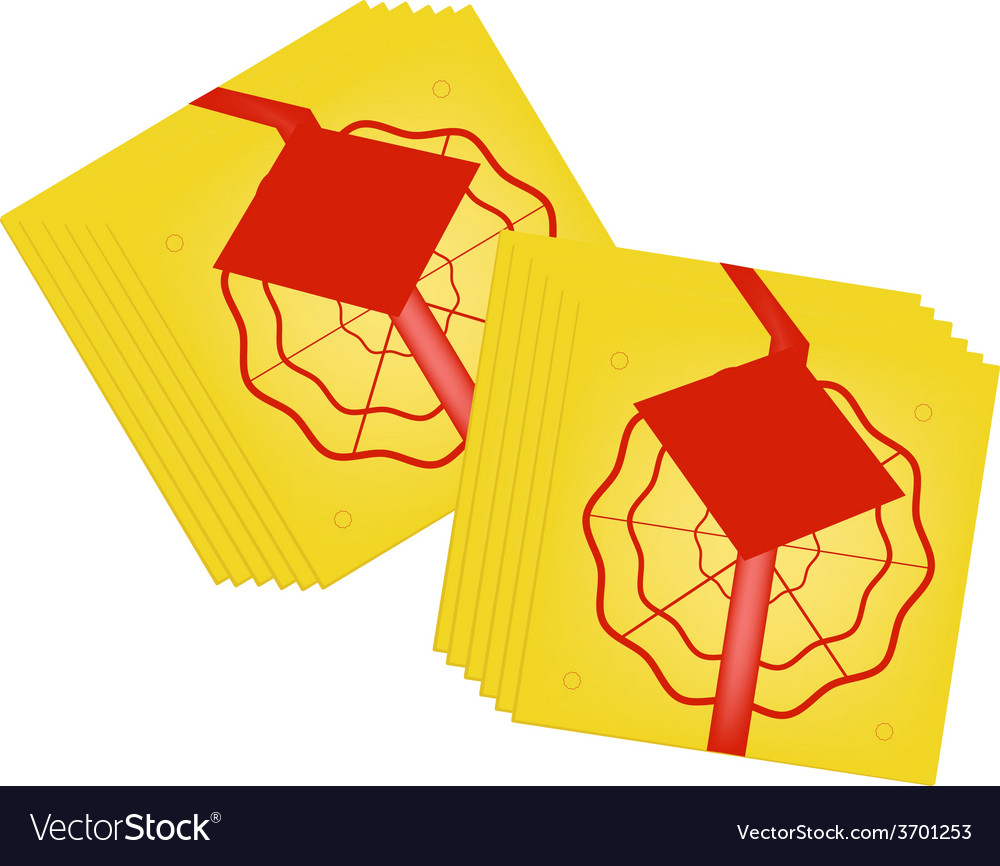 Golden joss paper for chinese new year Royalty Free Vector