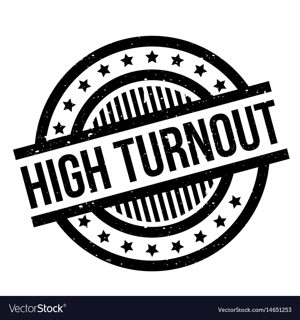 High Turnout Rubber Stamp Royalty Free Vector Image