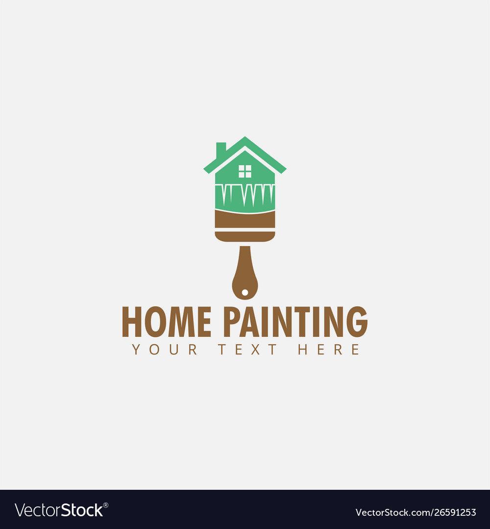 Home painting logo design template isolated Vector Image