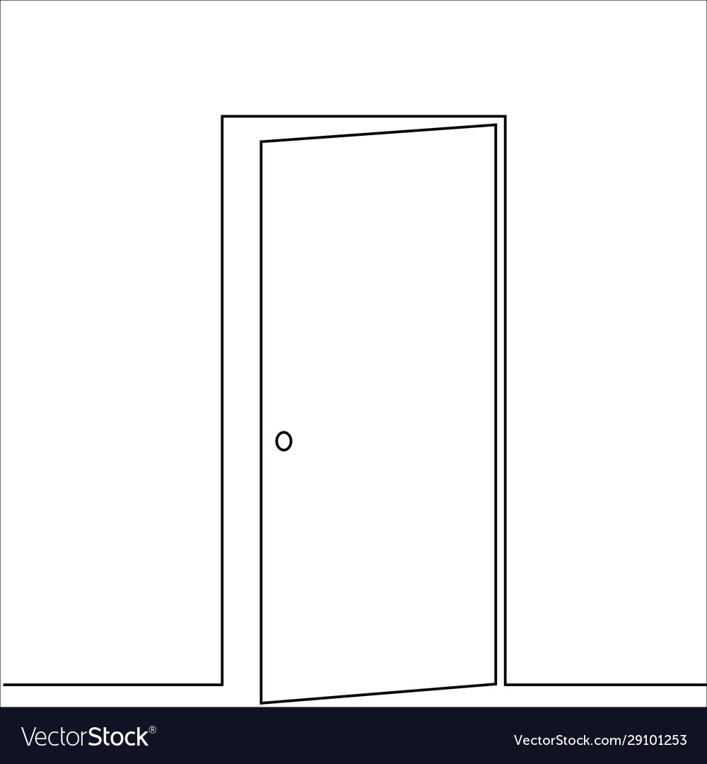 Realistic elements outline door Royalty Free Vector Image