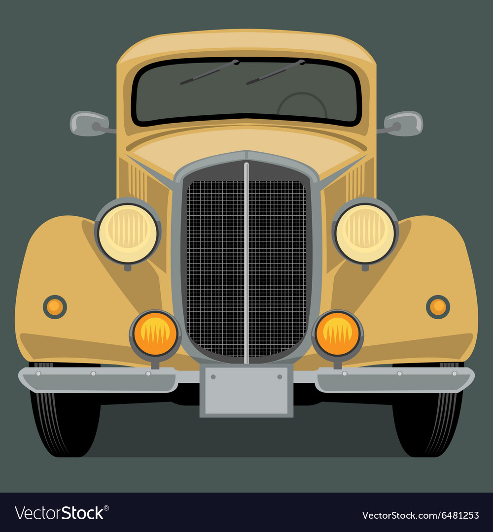 Vintage retro car Royalty Free Vector Image - VectorStock