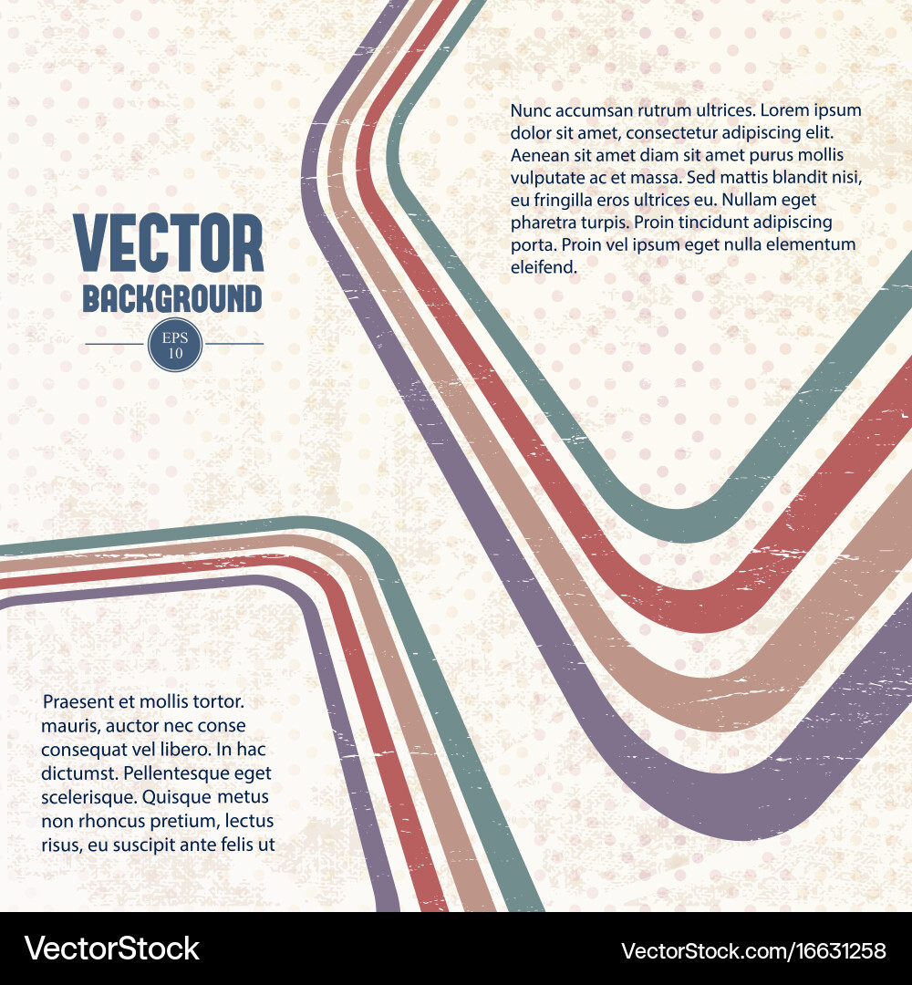 Abstract background with colored curve lines Vector Image