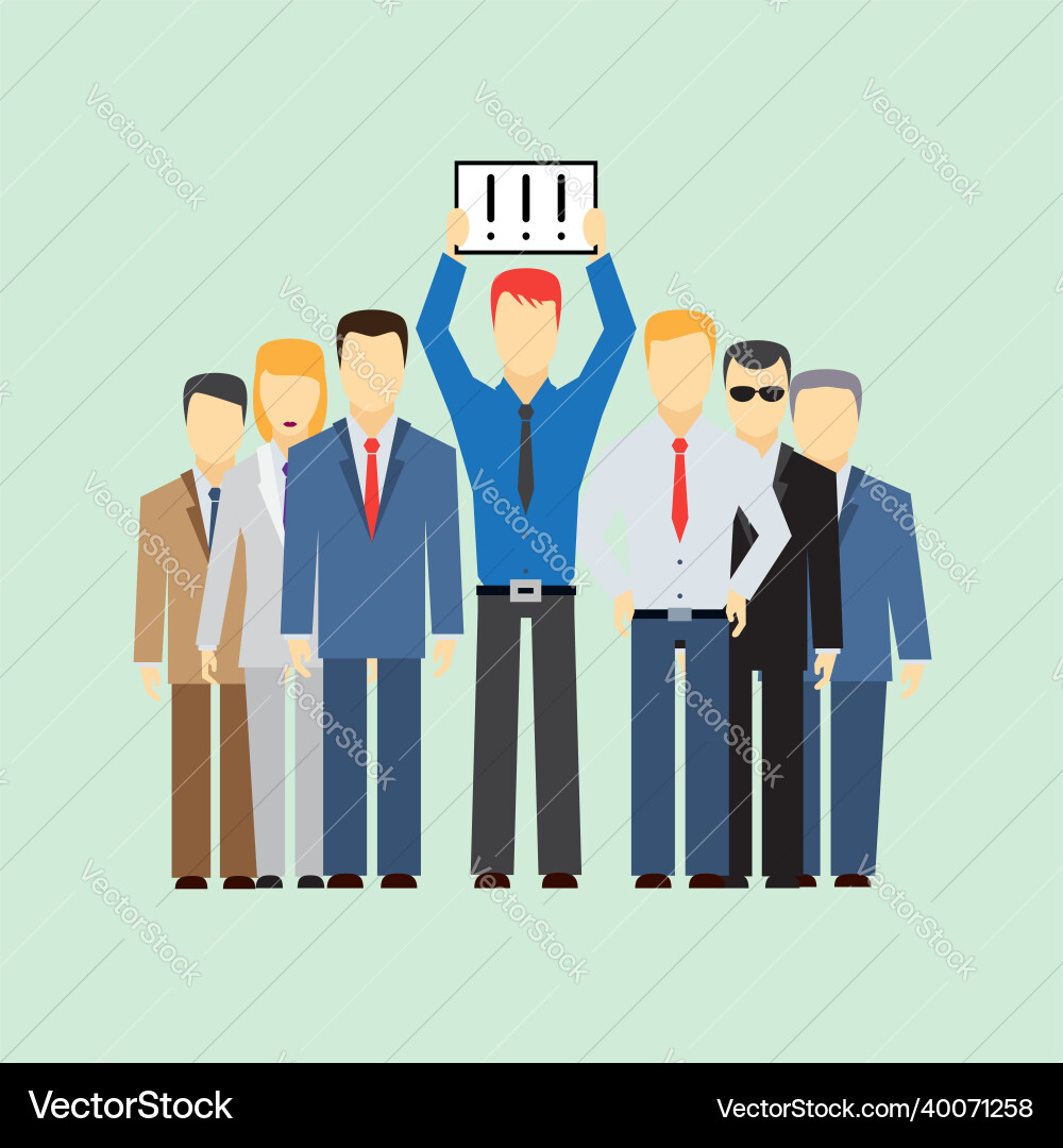 Business people teamwork flat design Royalty Free Vector