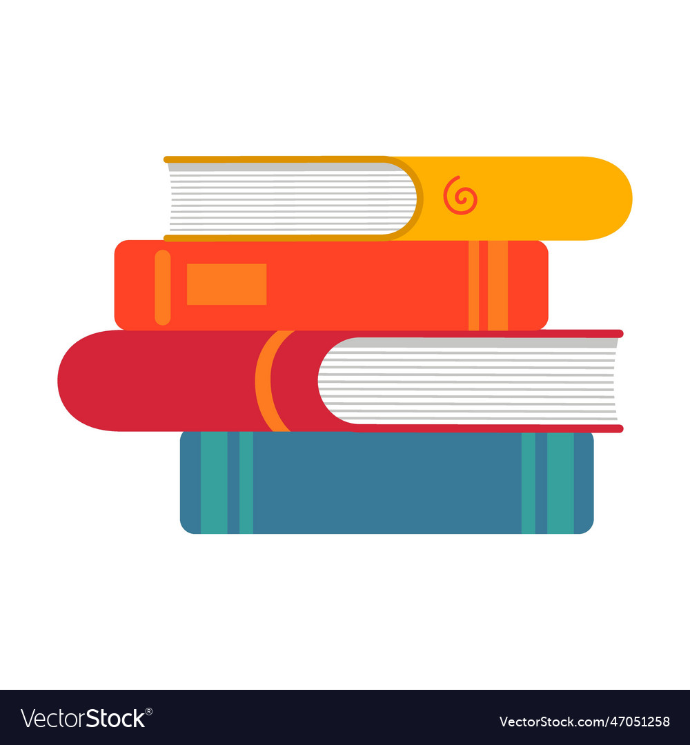 Cartoon closed stack book Royalty Free Vector Image