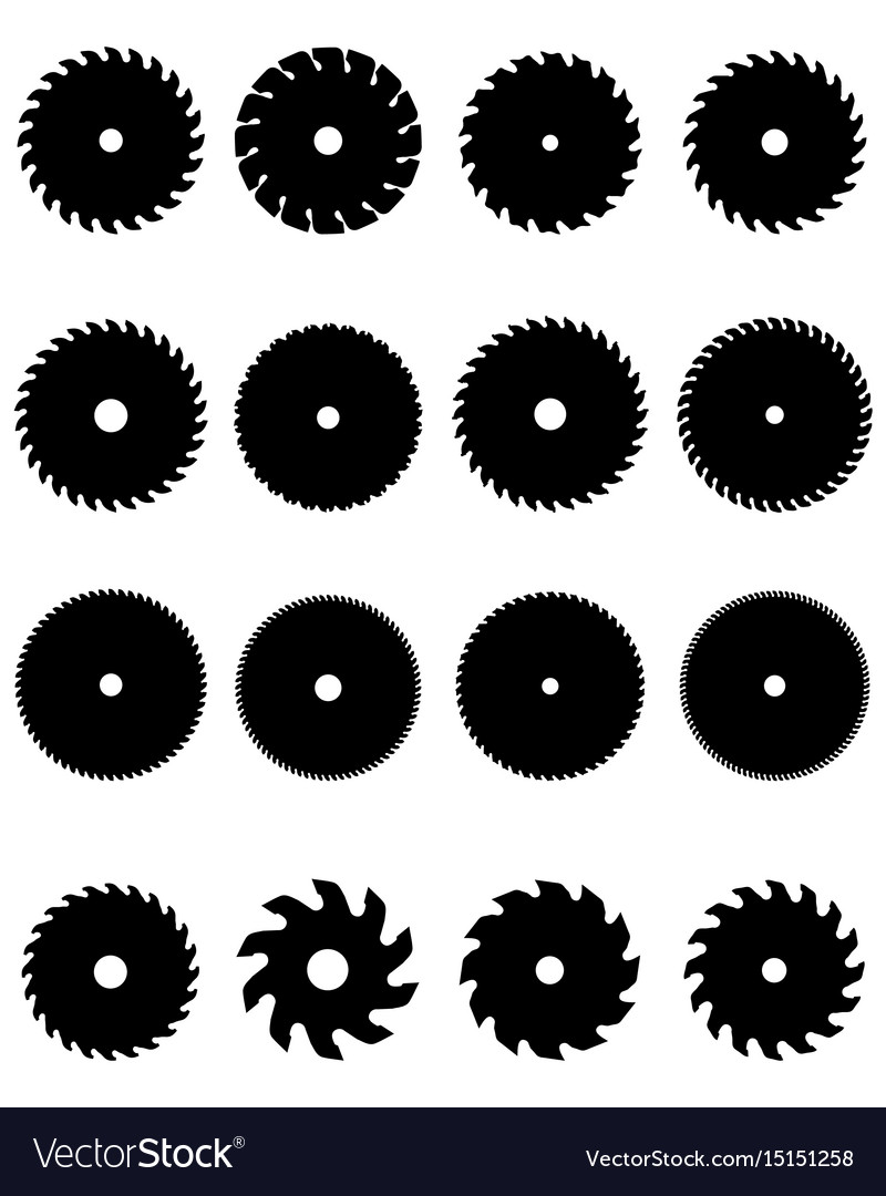 Circular saw blades Royalty Free Vector Image - VectorStock