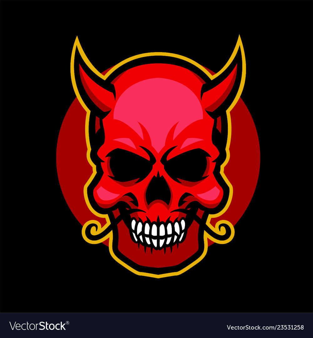 Devil skull Royalty Free Vector Image - VectorStock