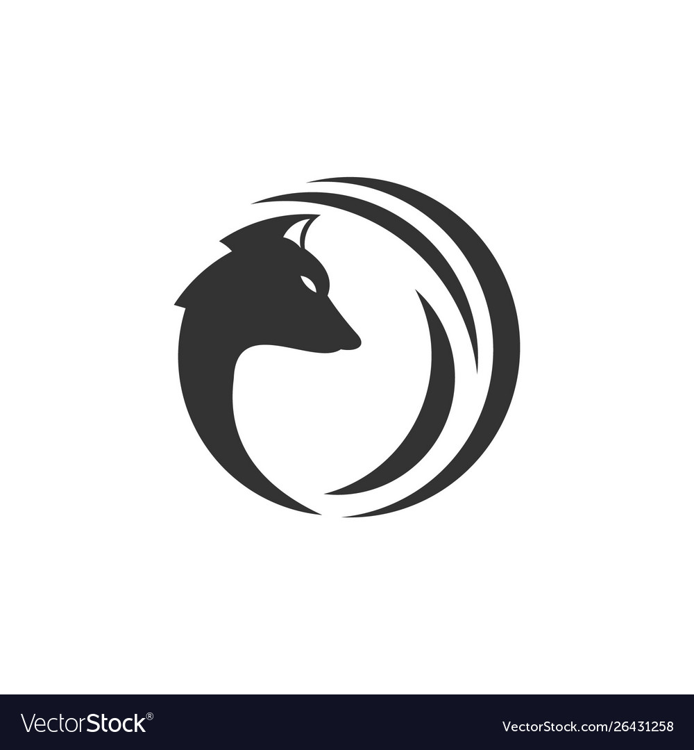 Head af fox logo template