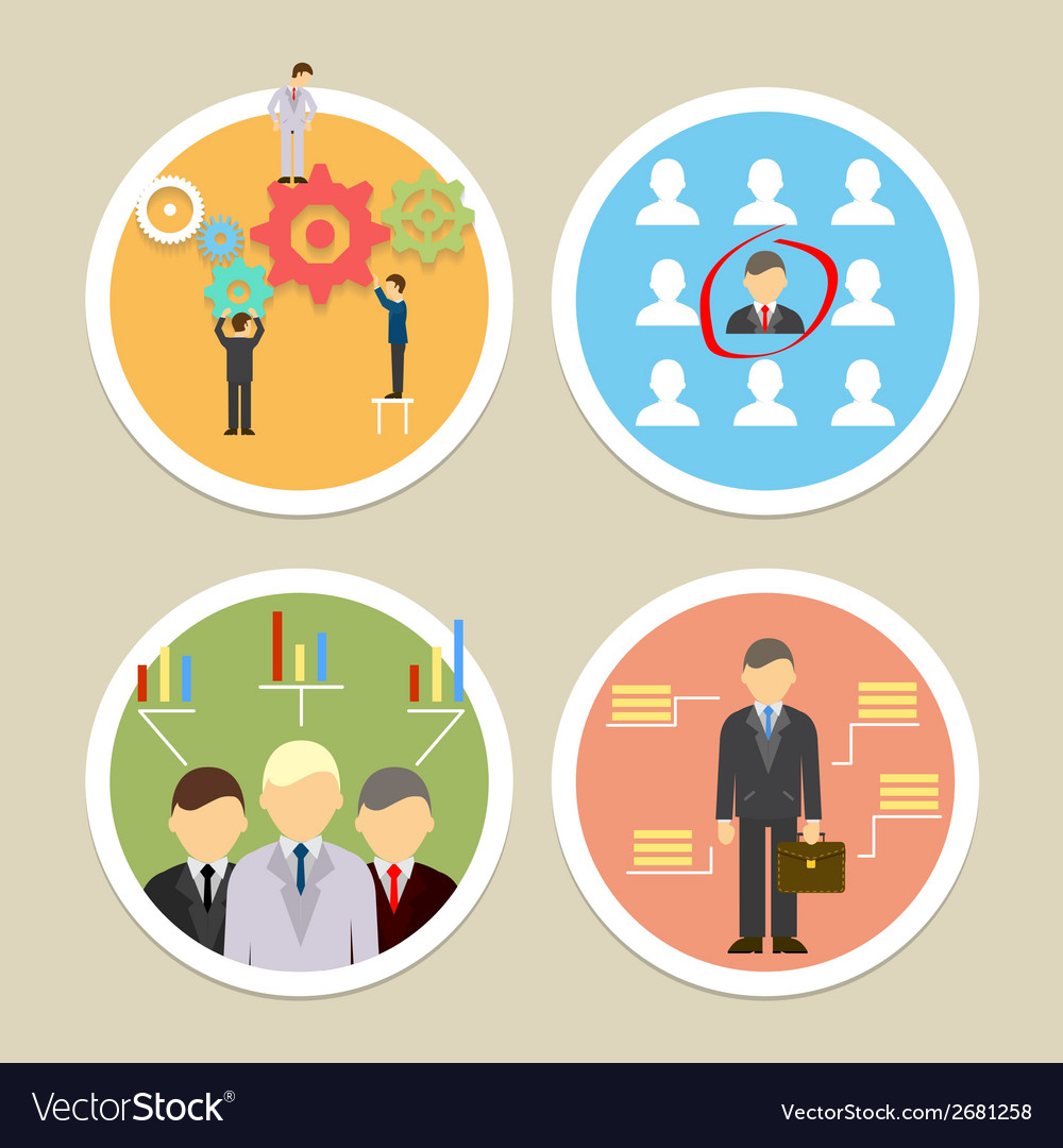 Human Resources Icons Royalty Free Vector Image