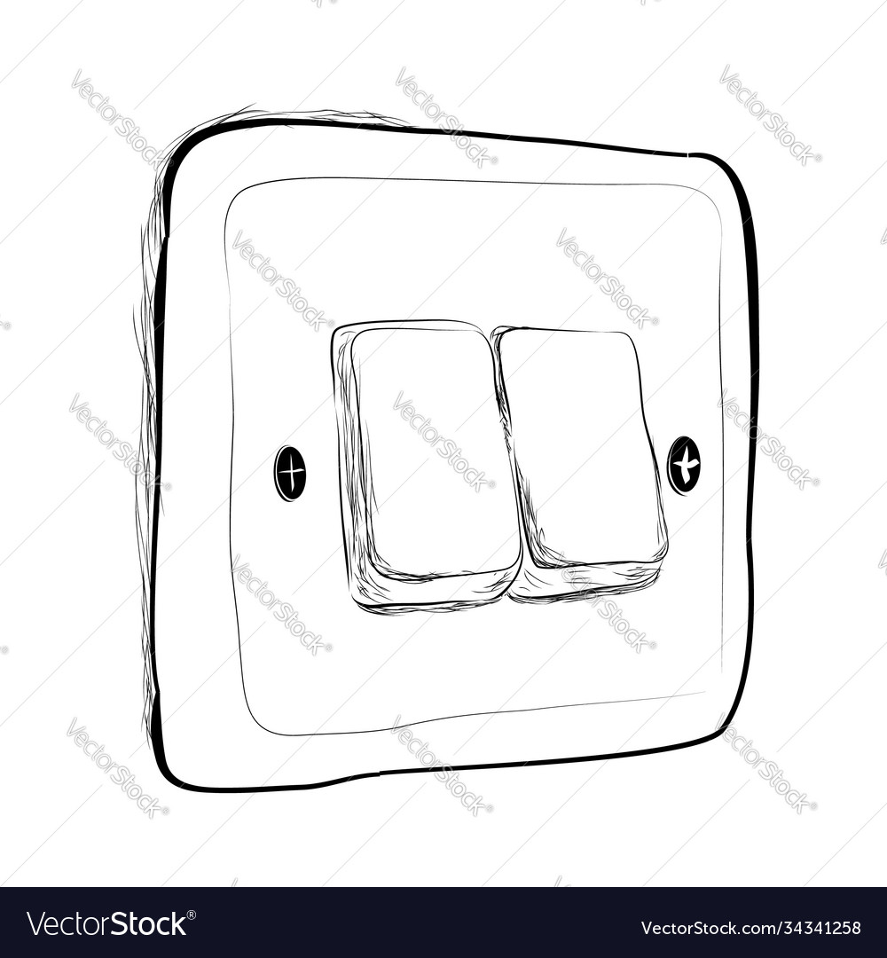 Simple doodle hand draw sketch on off electricity Vector Image