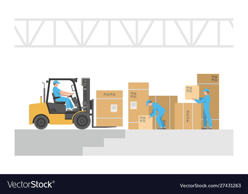 Delivery service warehouse logistic Royalty Free Vector