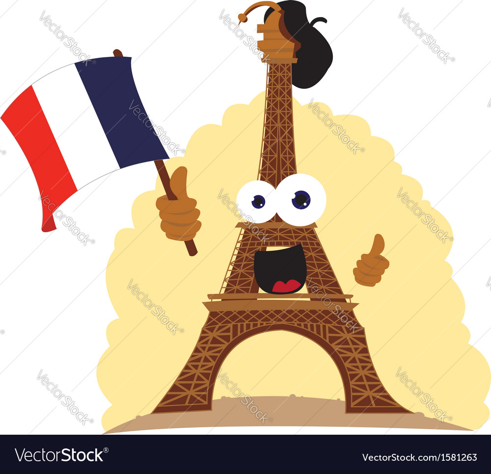 Funny tour eiffel Royalty Free Vector Image - VectorStock Funny tour eiffel Royalty Free Vector Image - VectorStock
