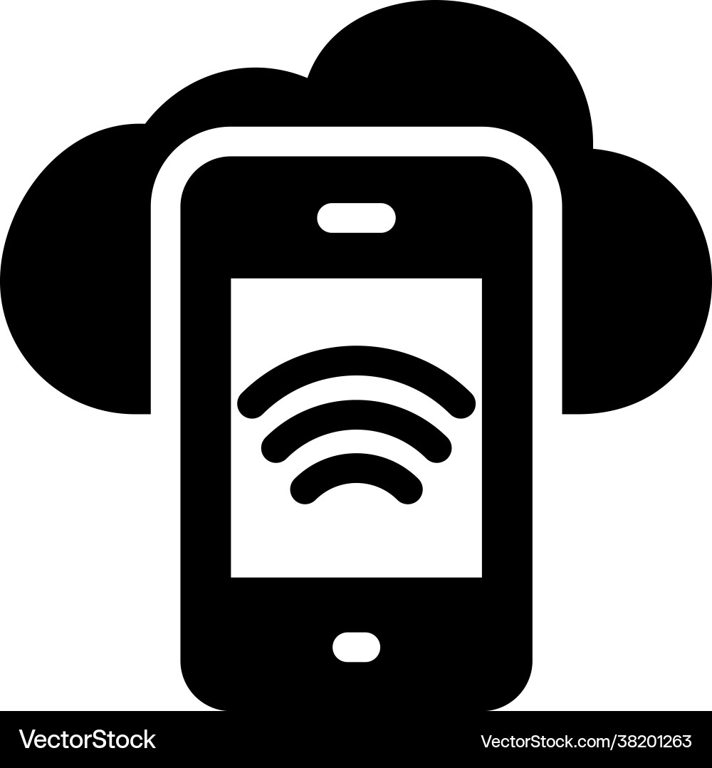 Phone cloud Royalty Free Vector Image - VectorStock