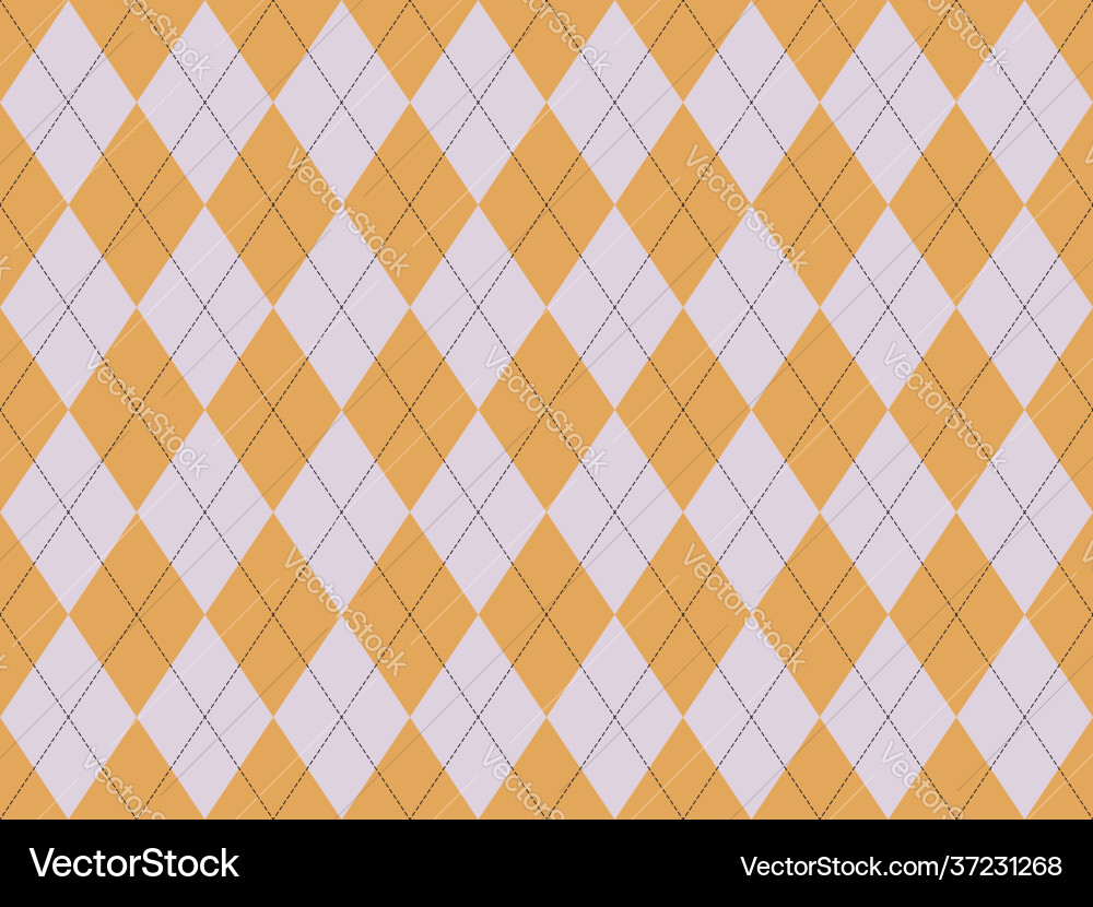 Argyle pattern seamless fabric texture background Vector Image